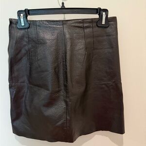 Black Leather Mini Skirt